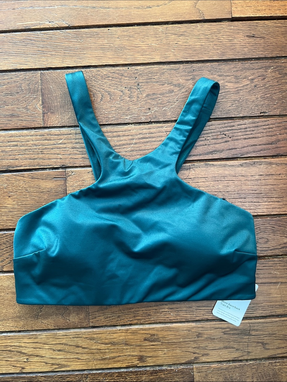 Lululemon Storm Teal Shine Racerback Train Bra Size 6 NWT Rare Gem